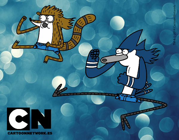 Mordecai y Rigby karatekas