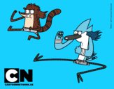 Mordecai y Rigby karatekas