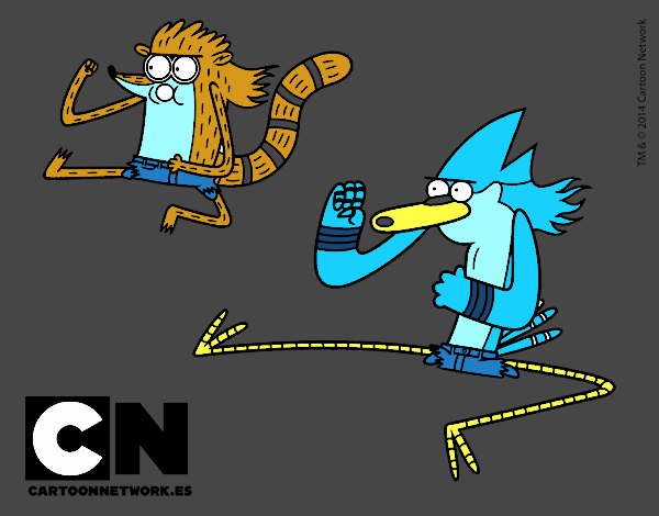 Mordecai y Rigby karatekas