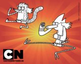 Mordecai y Rigby karatekas