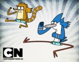 Mordecai y Rigby karatekas