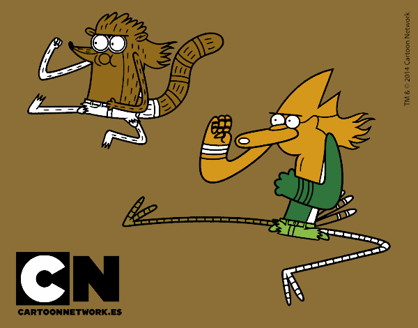 Mordecai y Rigby karatekas