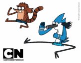 Mordecai y Rigby karatekas