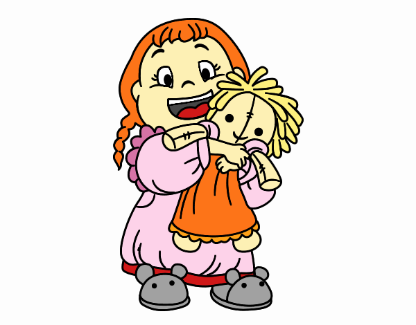 Niña con su muñeca