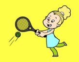 Dibujo Niña jugando a tenis pintado por emirenita 