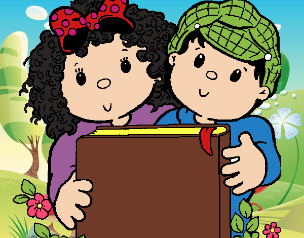 Niños con libros