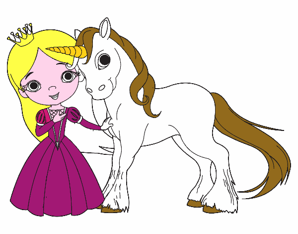 Princesa y unicornio