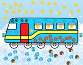 Dibujo Tren de pasajeros pintado por amarcord99
