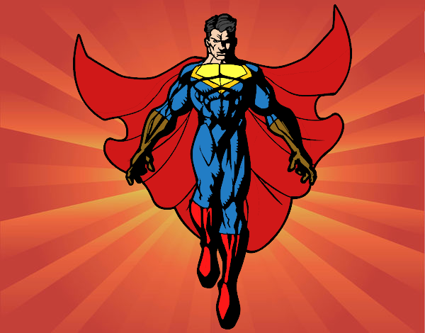 Dibujo Un Super héroe volando pintado por CRACK