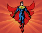 Dibujo Un Super héroe volando pintado por CRACK