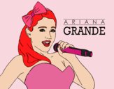 Dibujo Ariana Grande cantando pintado por jenifer666