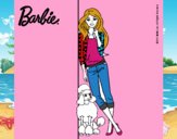 Barbie con cazadora de cuadros