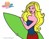 Barbie va a surfear