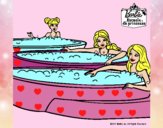 Barbie y sus amigas en el jacuzzi