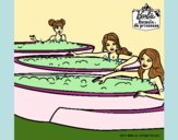 Barbie y sus amigas en el jacuzzi