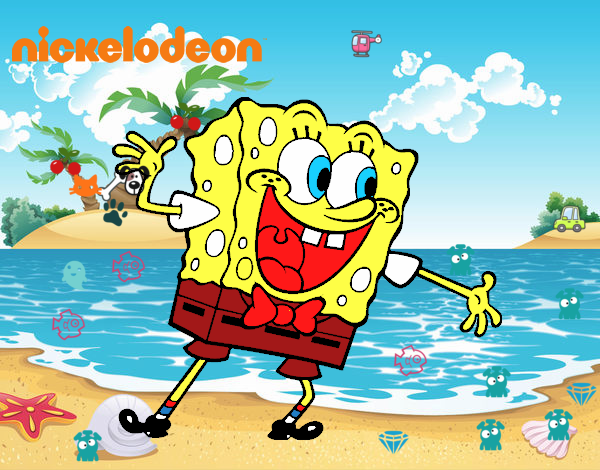 Bob Esponja saludando