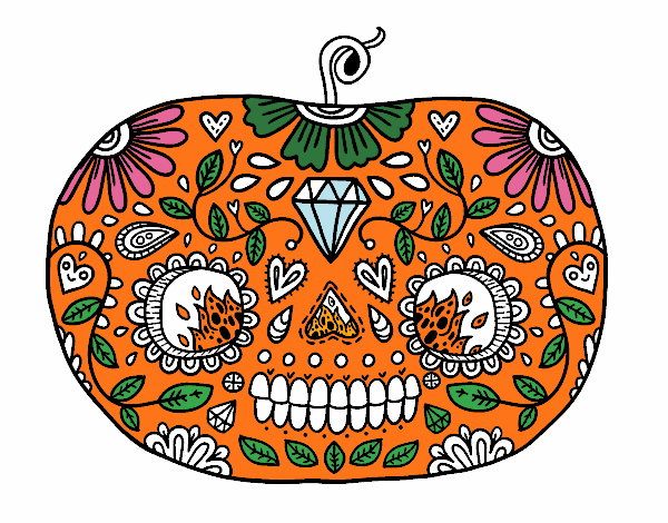 Calabaza del día de los muertos 