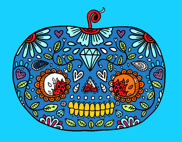 Calabaza del día de los muertos 