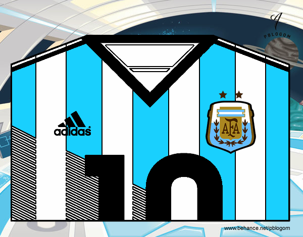 Camiseta del mundial de fútbol 2014 de Argentina