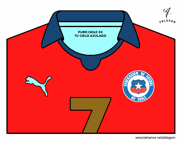 Camiseta del mundial de fútbol 2014 de Chile