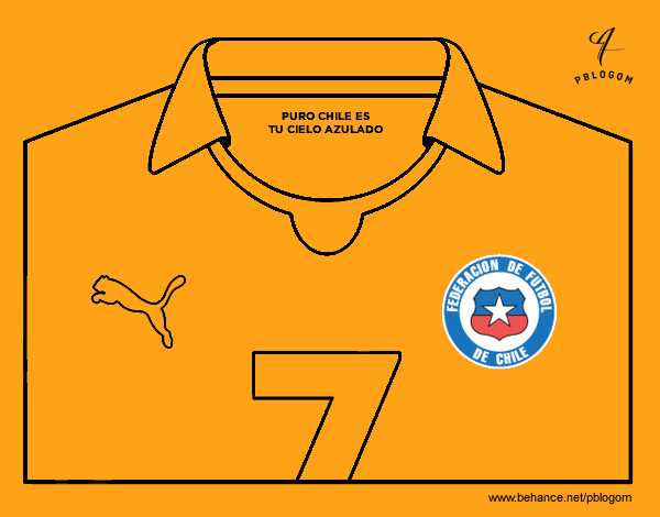 Camiseta del mundial de fútbol 2014 de Chile