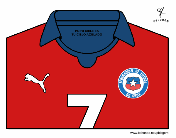 Camiseta del mundial de fútbol 2014 de Chile