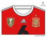 Camiseta del mundial de fútbol 2014 de España