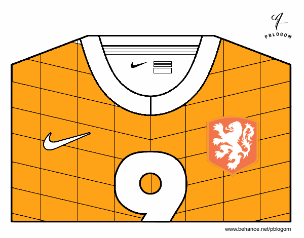 Camiseta del mundial de fútbol 2014 de Holanda