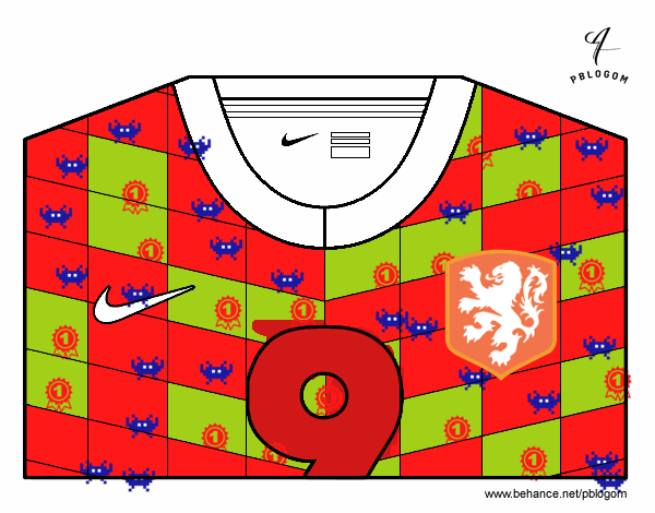 Camiseta del mundial de fútbol 2014 de Holanda