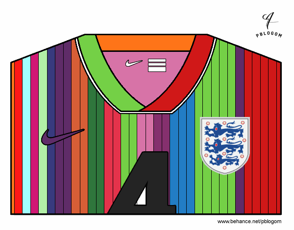 Camiseta del mundial de fútbol 2014 de Inglaterra