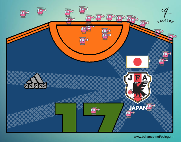 Camiseta del mundial de fútbol 2014 de Japón