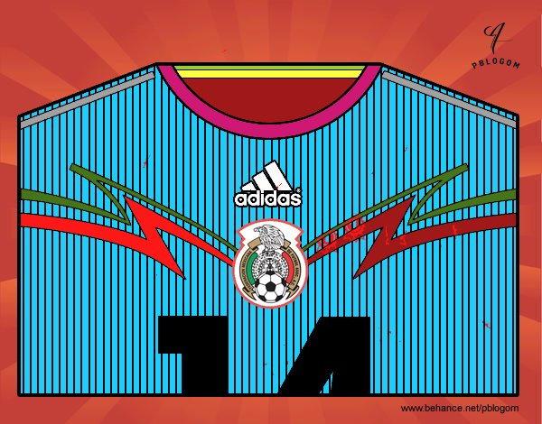 Camiseta del mundial de fútbol 2014 de México