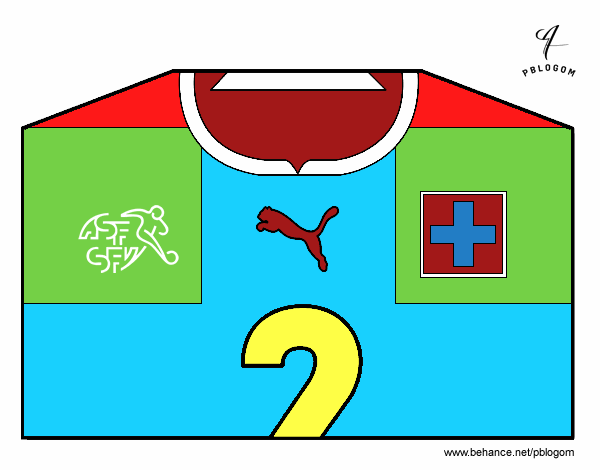 Camiseta del mundial de fútbol 2014 de Suiza