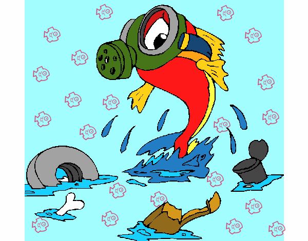 Dibujo de Contaminación marina pintado por Emmanuelll en  el día  19-04-16 a las 01:22:56. Imprime, pinta o colorea tus propios dibujos!