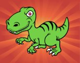 Dibujo Dinosaurio velociraptor pintado por ghjj
