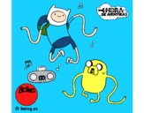 Finn y Jake escuchando música