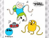 Finn y Jake escuchando música