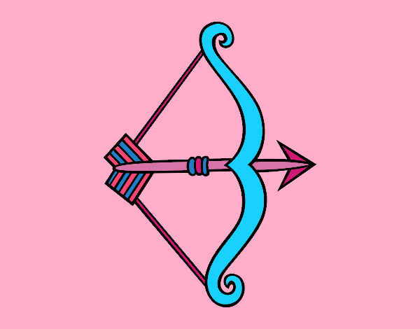 Dibujo de Arco y Flechas para colorear