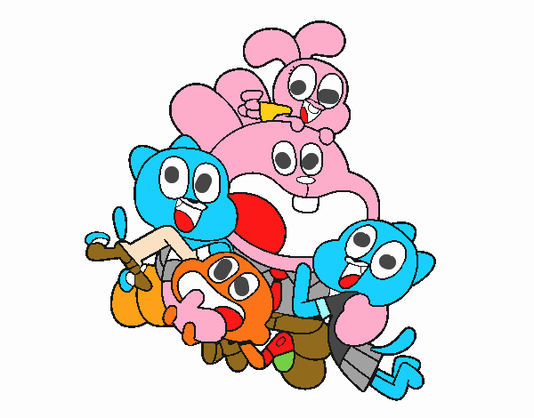 Gumball y amigos contentos