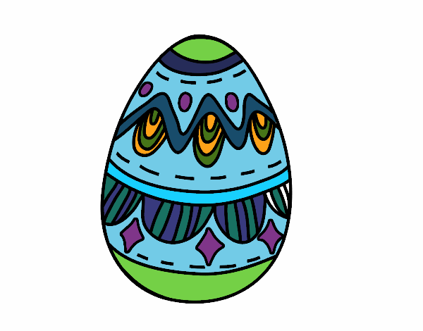 Dibujo Huevo de Pascua con Rombos pintado por Faabii