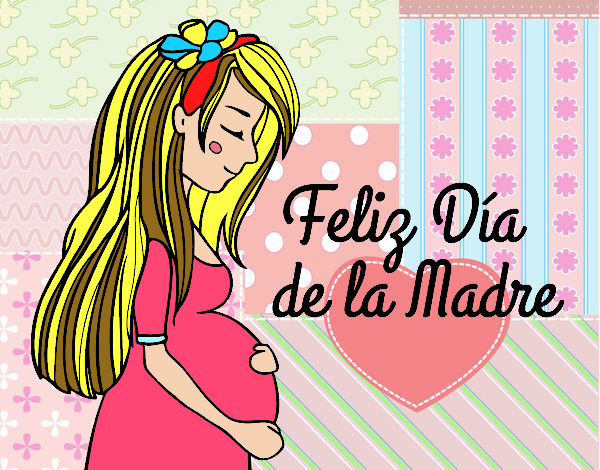 Mamá embarazada en el día de la madre