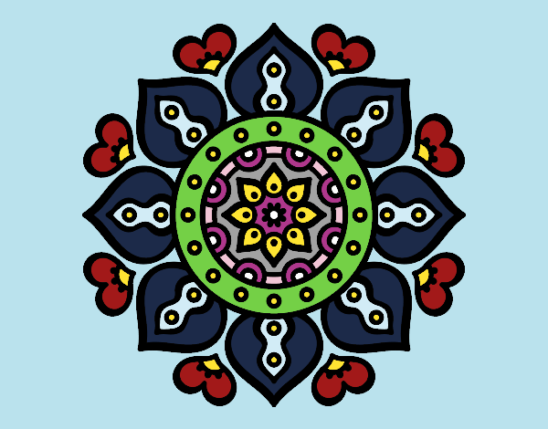 Mandala corazones árabes