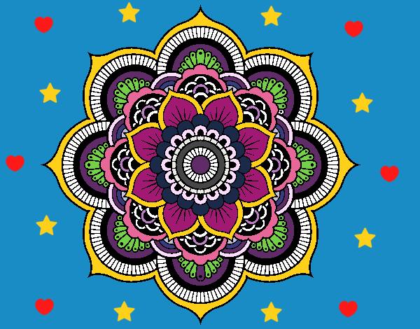 Mandala flor oriental