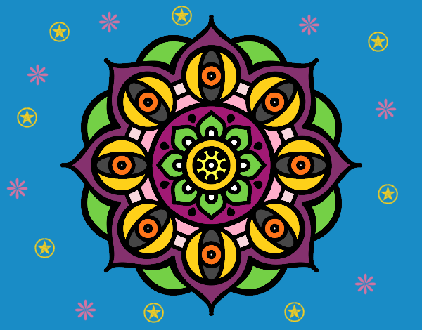 Mandala ojos abiertos