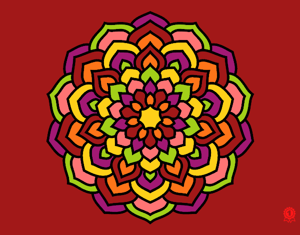 Dibujo Mandala pétalos de flor pintado por Minoart