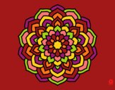 Dibujo Mandala pétalos de flor pintado por Minoart
