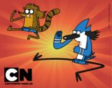 Mordecai y Rigby karatekas