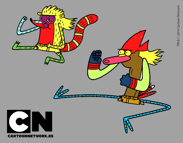 Mordecai y Rigby karatekas