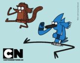 Mordecai y Rigby karatekas