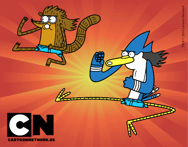 Mordecai y Rigby karatekas